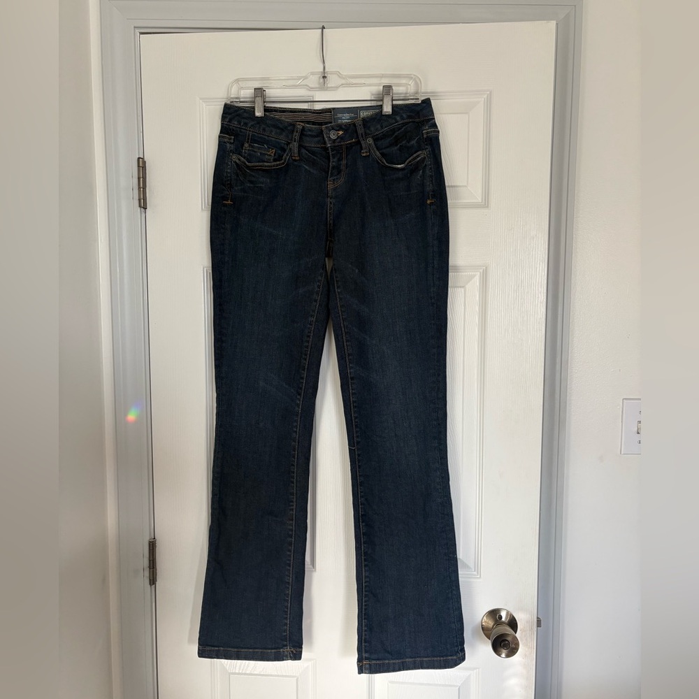 Y2K VINTAGE VTG CONVERSE ONE STAR WOMEN DENIM DARK WASH BLUE JEANS LOW RISE SZ 2